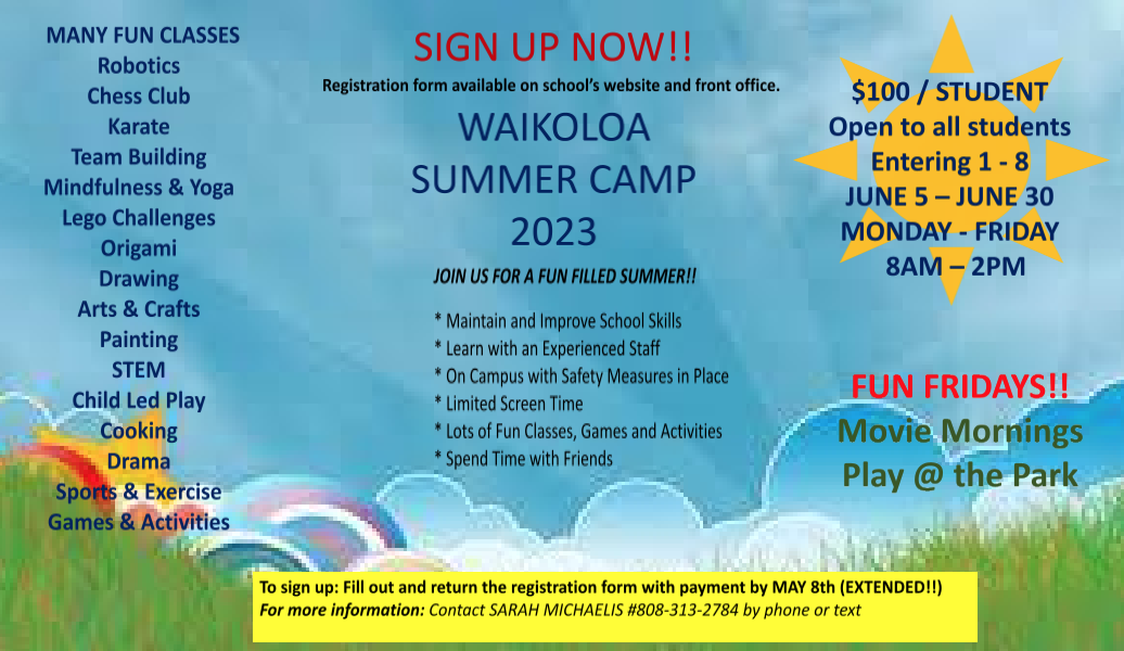 Summer Camp Registration Flyer
